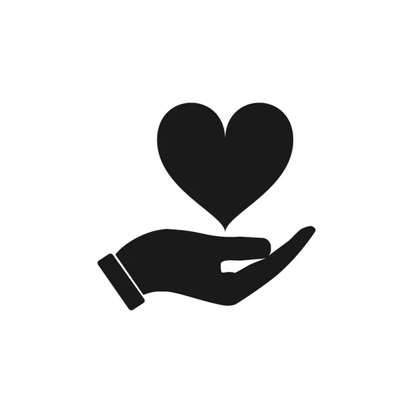 Векторная икона - руки, держащие сердце — стоковый вектор