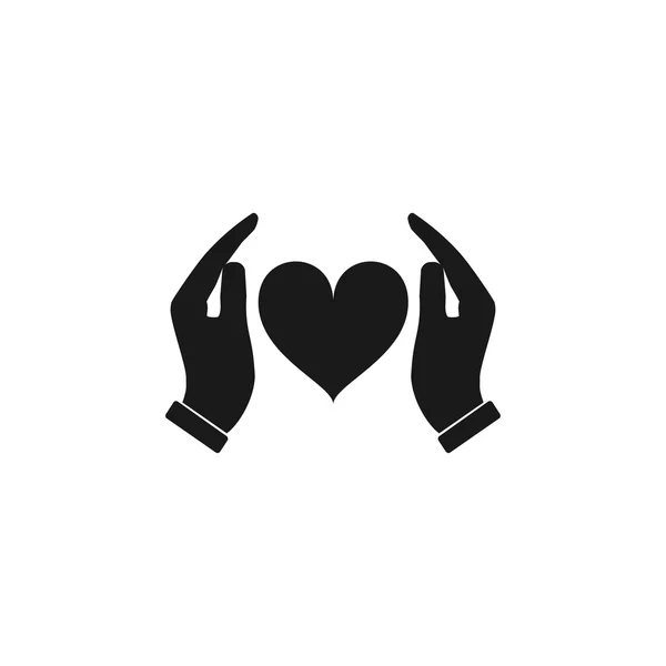 Vector icon - hands holding heart — Stock Vector