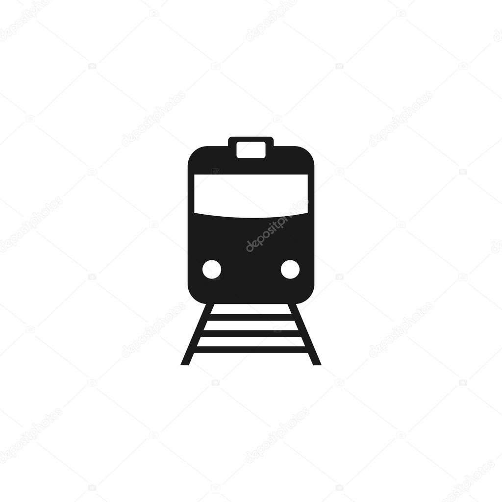 Train icon. Flat design style.