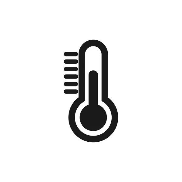 Thermometer pictogram. Platte ontwerpstijl. — Stockvector