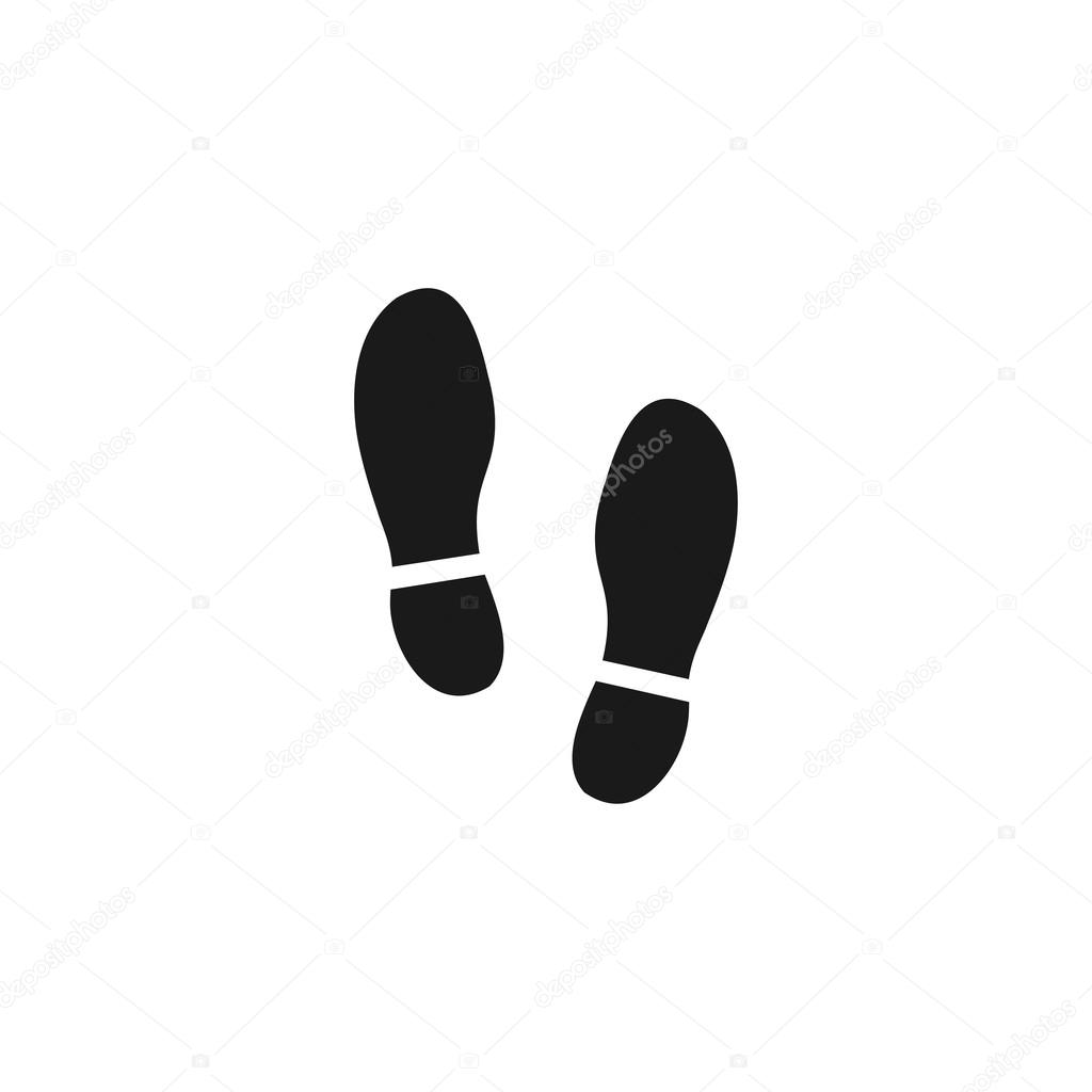 Imprint soles shoes icon.shoes print icon.vector illustration