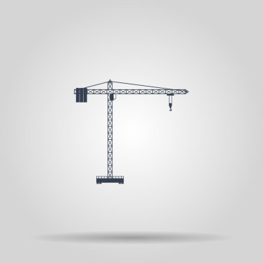 Vinç simgesi. Düz tasarım stili