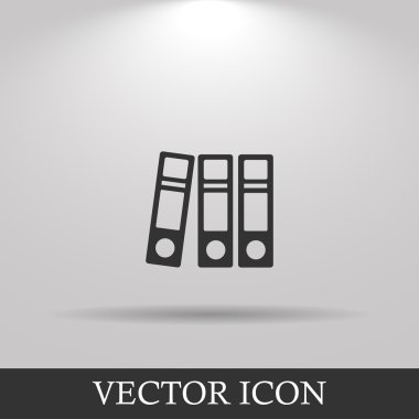 Klasör simgesi. Düz tasarım stili eps 10.