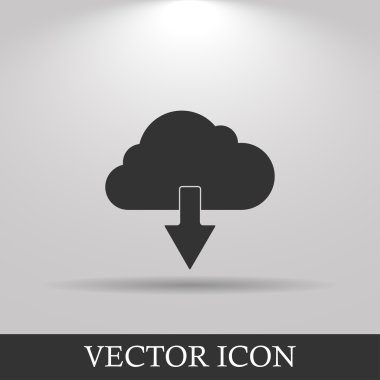 bulut simgesi, vektör illüstrasyonu.