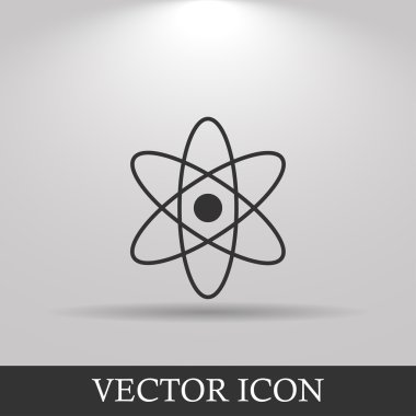 soyut fizik bilim modeli simgesini, vektör çizim.