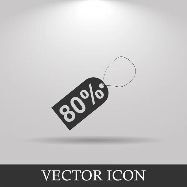 Tag icon, vector illustration. Flat design style — Stock Vector