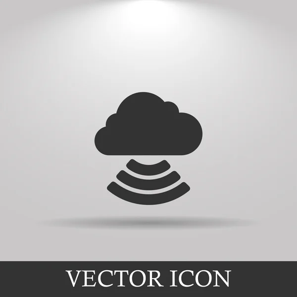 Wolkensymbol, Vektorillustration. — Stockvektor