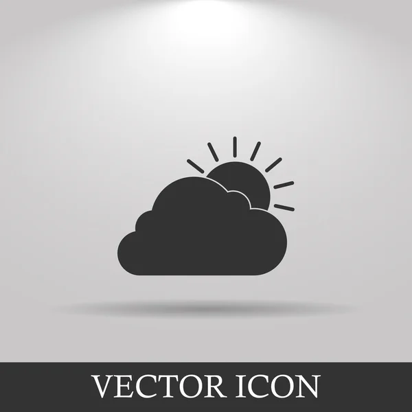 Zon wolk pictogram — Stockvector