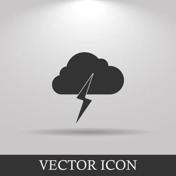 Lightning bolt météo ligne plate icône infographie illustration modèle pour web ou brochure — Image vectorielle