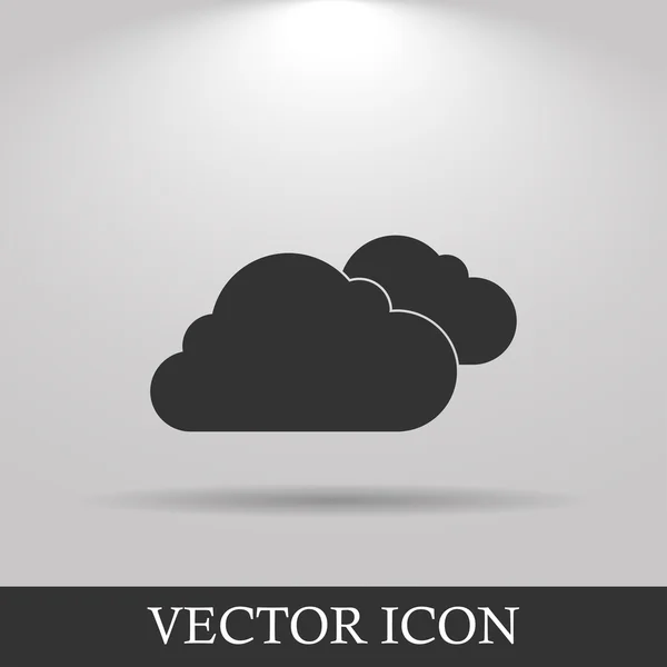 Иконка облака, векторная иллюстрация. — стоковый вектор