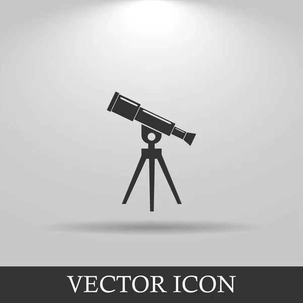 Icono del telescopio. estilo de diseño plano . — Vector de stock