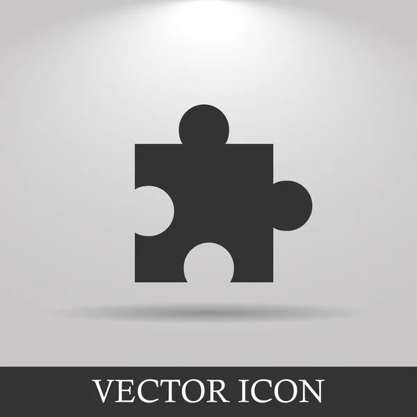 Puzzle Icon on Internet Button Original Vector Illustration — Stock Vector