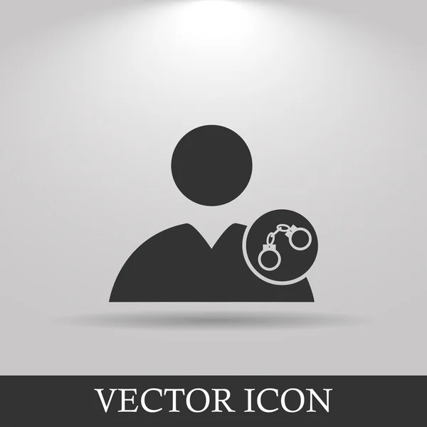 Użytkownika ikona, ikona kajdanek — Wektor stockowy