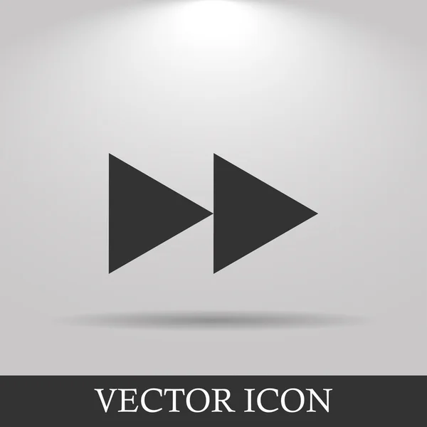 Lesklý multimediální ikona vpřed — Stockový vektor