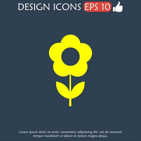 Flower icon. Flat design style — Stock Vector