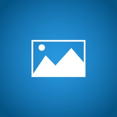 Fotoğraf resim web simgesi düz tarzı