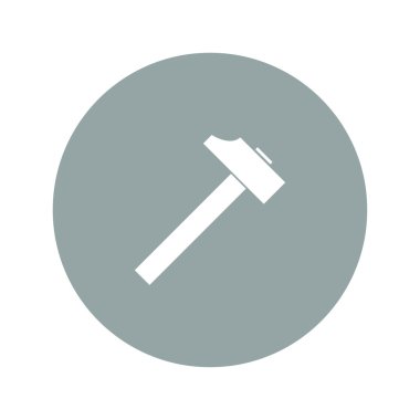 çekiç simgesi. Düz tasarım stili