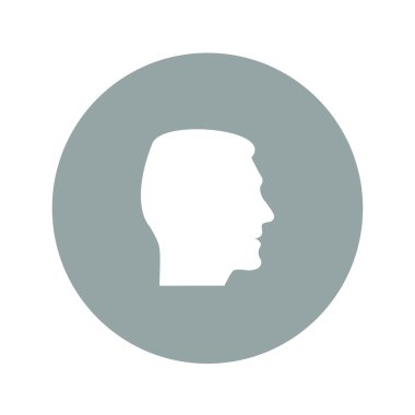 kafa simgesi. Düz tasarım stili.