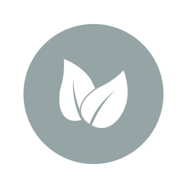 Yaprak simgesi tasarım. Düz tasarım stili.