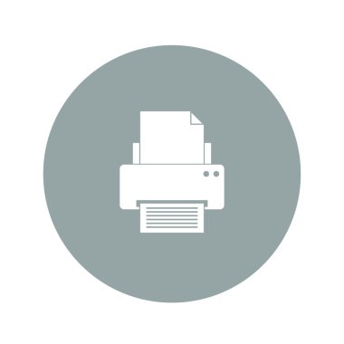 Yazdırma simgesi. Düz tasarım stili