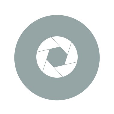 diyafram simgesi. Düz tasarım stili