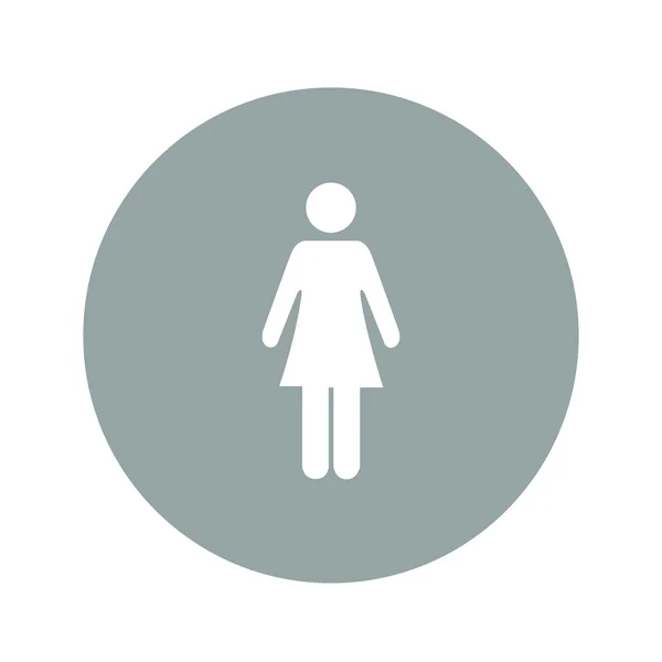 Vrouw - vector pictogram — Stockvector