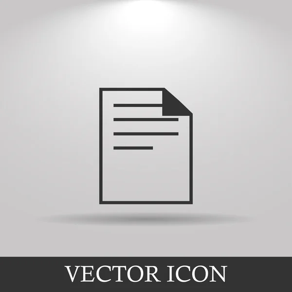 Dokument-Icon-Blatt-Vektor. flache Bauweise — Stockvektor