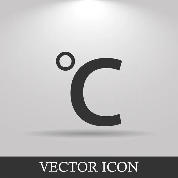 Ícone do vetor celsius — Vetor de Stock