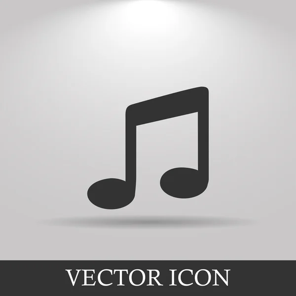 Música plana Icono simple, aislado . — Vector de stock