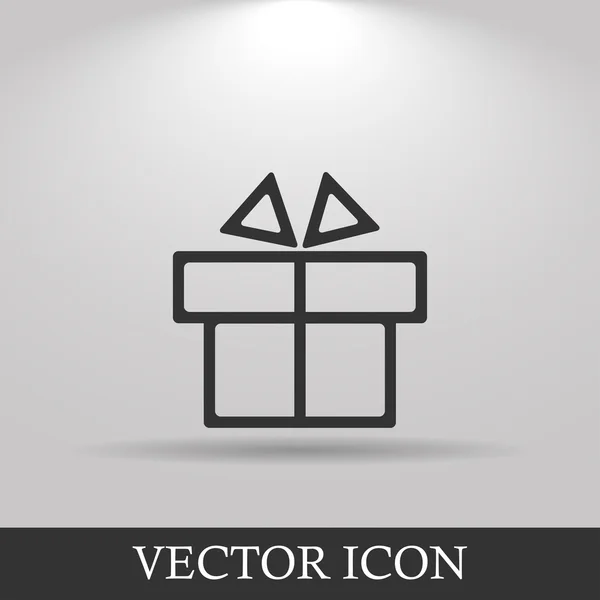 Caja de regalo itson - icono de vector — Vector de stock