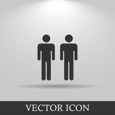 Çift simgesi. Düz tasarım stili.