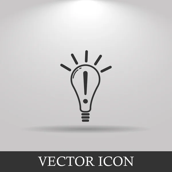 Idea creativa en forma de bombilla como icono del concepto de inspiración . — Vector de stock