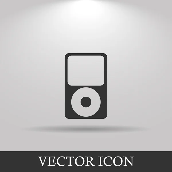 Hordozható média játékos ikonra. lapos kivitel stílus. vektor eps 10. — Stock Vector