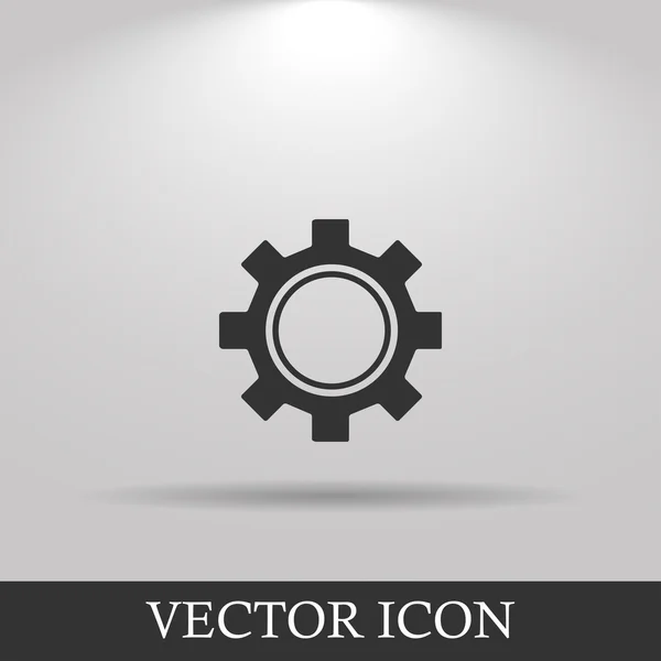 Engranajes icono, ilustración vectorial. Estilo de diseño plano. — Vector de stock