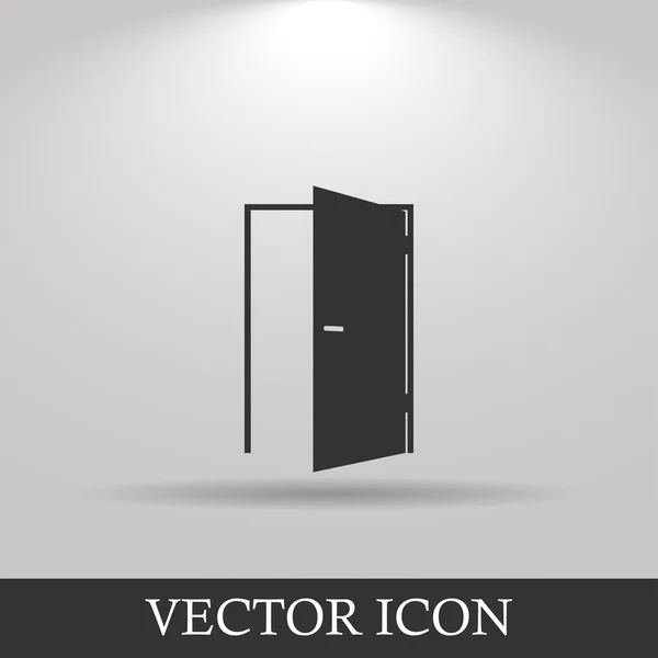 Door icon. Flat design style. — Stock Vector