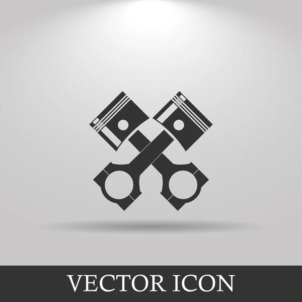 Icono del pistón. Estilo de diseño plano . — Vector de stock