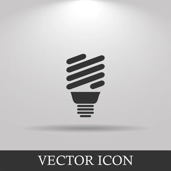 Icône ampoule fluorescente à économie d'énergie vectorielle — Image vectorielle