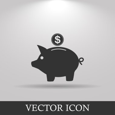 vektör kumbara simgesi