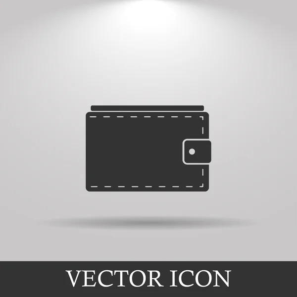 Portfel z kasy proste ikona na białym tle. Ilustracja wektorowa. — Wektor stockowy