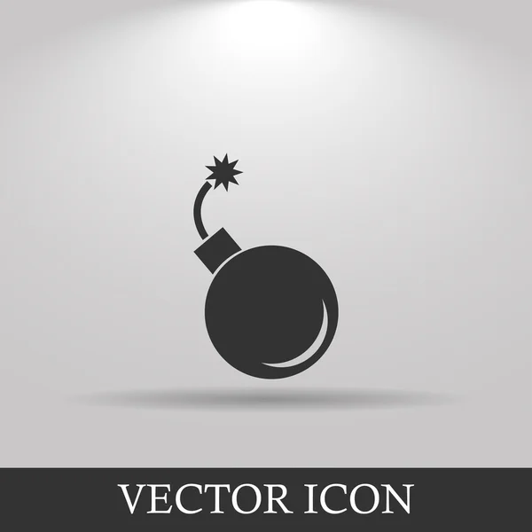 Bomb icon. Flat design style. — Stock Vector