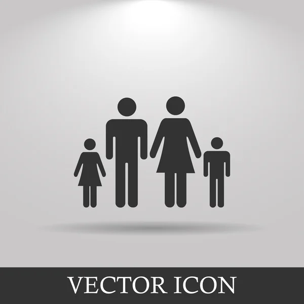 Icône de famille. Style de conception plat eps 10 . — Image vectorielle
