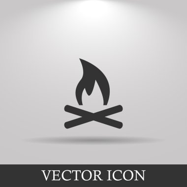 Bir ateş simgesinin vektör illüstrasyonu