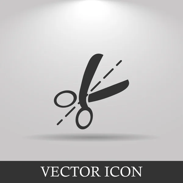 Olló ikon. lapos design stílus. — Stock Vector