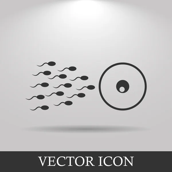 Esperma y óvulos icono de línea delgada — Vector de stock