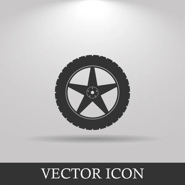 Carro roda vetor ícone — Vetor de Stock