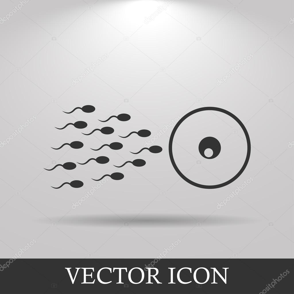 Sperm and egg cells thin line icon