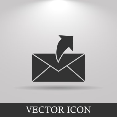 Zarf posta simgesi. düz tasarım stili.