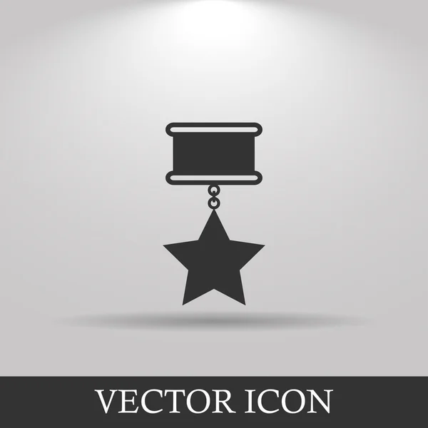 Medaille pictogram. Platte ontwerpstijl — Stockvector