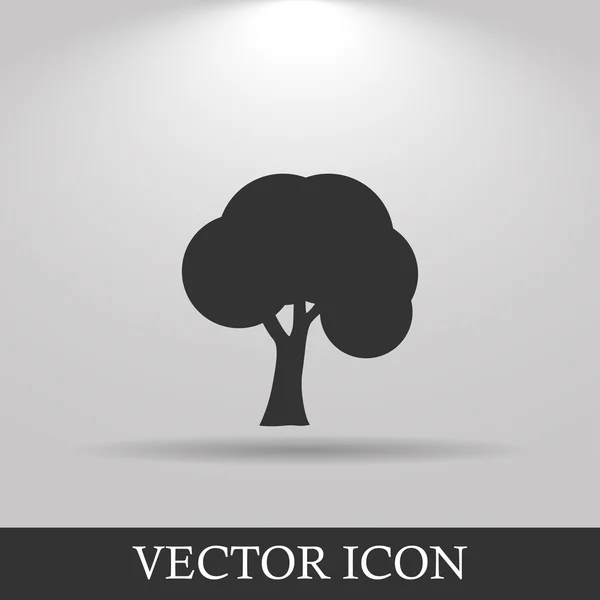 Icônes des arbres. Style design plat — Image vectorielle