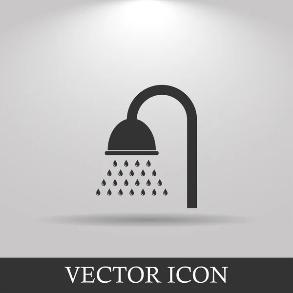 Icono de ducha. Estilo de diseño plano — Vector de stock